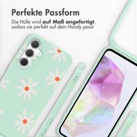 imoshion Silikonhülle design mit Band für das Samsung Galaxy A35 - Green Flower Distance