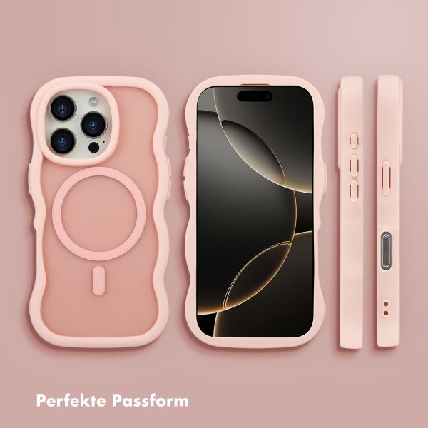 Selencia Wavy Backcover mit MagSafe Apple iPhone 16 Pro - Soft Pink