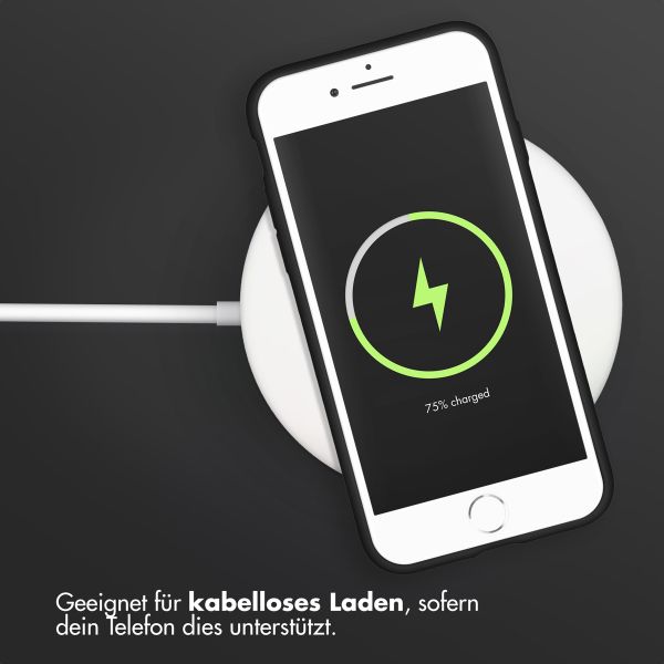 Accezz Liquid Silikoncase Apple iPhone SE (2022 / 2020) / 8 / 7 - Schwarz