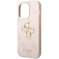 Guess 4G Metal Logo Back Cover für das iPhone 14 Pro Max - Rosa