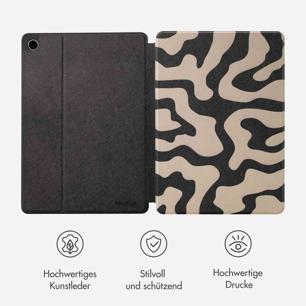 Selencia Vivid Klapphülle Samsung Galaxy Tab A9 Plus - Art Wave Black