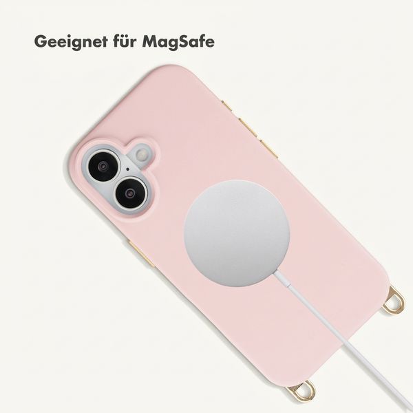 Selencia Rivièra Backcover mit MagSafe mit abnehmbaren Haken Apple iPhone 16 - Sorbet Pink