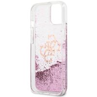 Guess 4G Logo Liquid Glitter Back Cover für das iPhone 13 - Pink