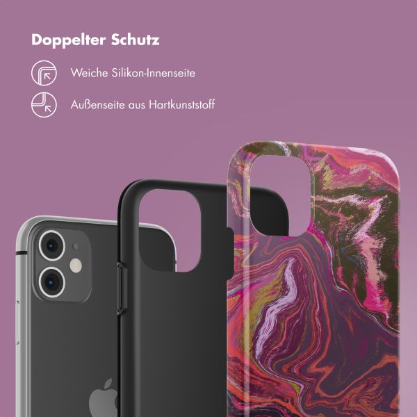 Selencia Vivid Back Cover Apple iPhone 11 - Marble Purple