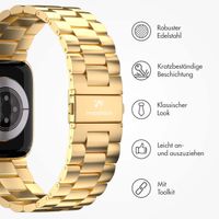 imoshion Edelstahlarmband für das Apple Watch Series 1 bis 10 / SE / Ultra (2) (44/45/46/49 mm) - Gold