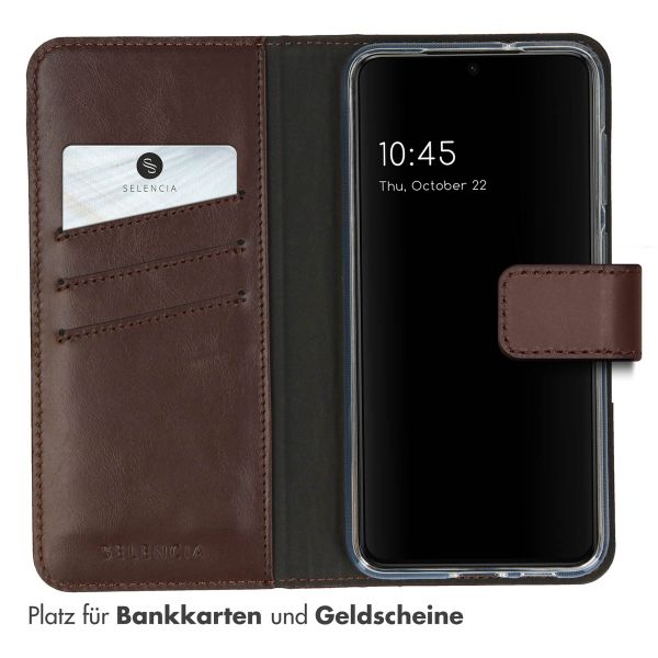 Selencia Echtleder Klapphülle Samsung Galaxy S23 - Braun