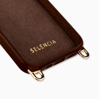 Selencia Rivièra Backcover mit MagSafe mit abnehmbaren Haken Apple iPhone 15 - Choco Brown