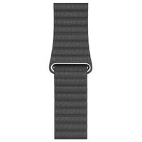 Apple ﻿Lederarmband M für Apple Watch Series 1 bis 10 / SE / Ultra (2) (44/45/46/49 mm) - Schwarz