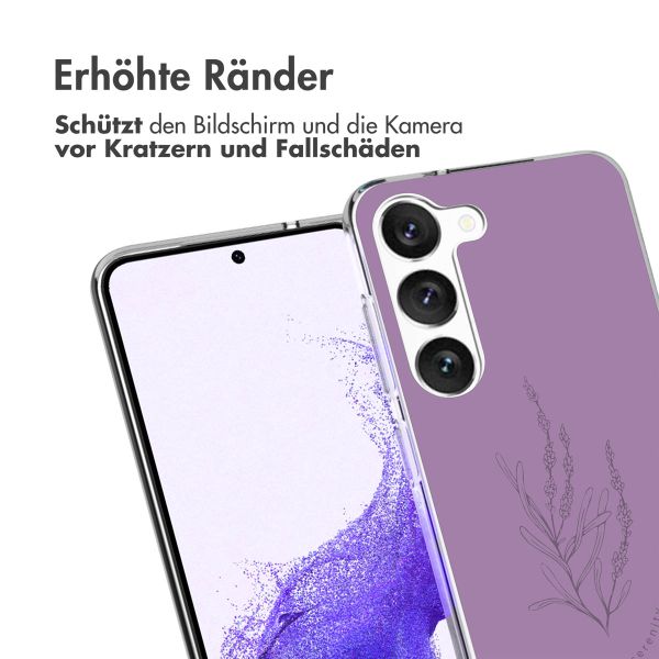 imoshion Design Hülle für das Samsung Galaxy S23 - Floral Purple