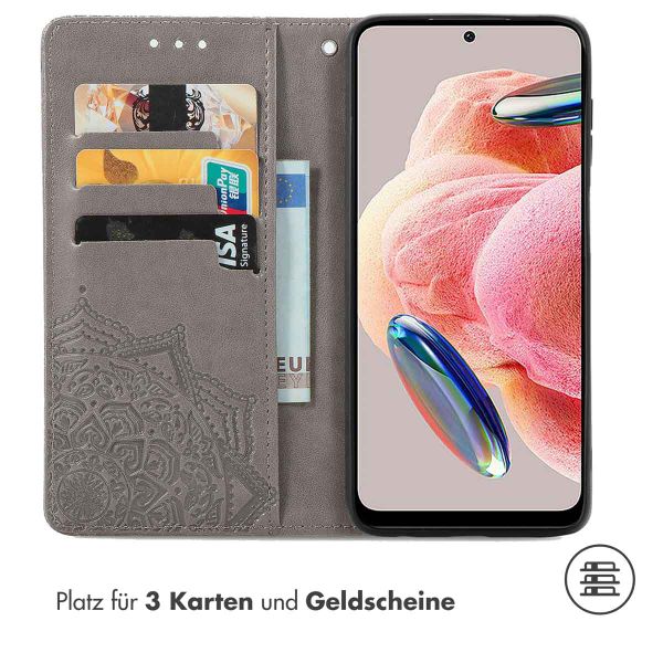 imoshion Mandala Klapphülle für das Xiaomi Redmi Note 12 (4G) - Grau