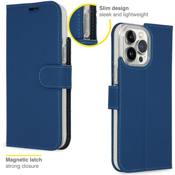 Accezz Wallet TPU Klapphülle für das Apple iPhone 14 Pro Max - Dunkelblau