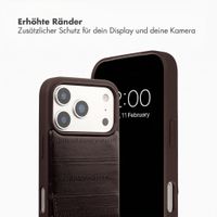 Selencia Nova Echtleder Backcover mit Kartenhalter Apple iPhone 17 Pro Max - Dark Chocolate
