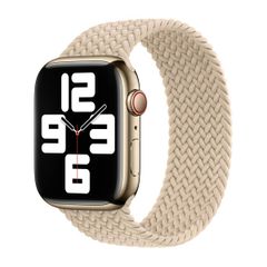 Apple Geflochtenes Solo Loop für  Apple Watch | 38/40/41/42 mm - Größe 4 - Beige