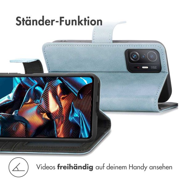 imoshion Luxuriöse Klapphülle Xiaomi Poco X5 Pro 5G - Hellblau