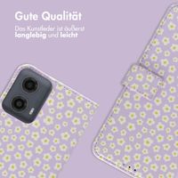 imoshion Design Klapphülle Motorola Moto G34 - White Daisy
