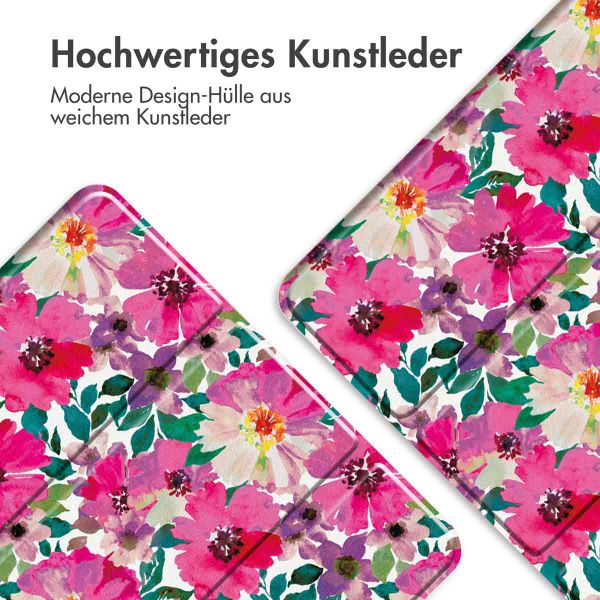 imoshion Design Trifold Klaphülle Apple iPad Air 13 Zoll (2025) M3 / (2024) M2 - Floral Water Color