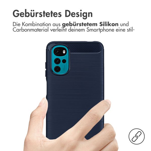 imoshion Brushed Back Cover Motorola Moto G22 - Dunkelblau