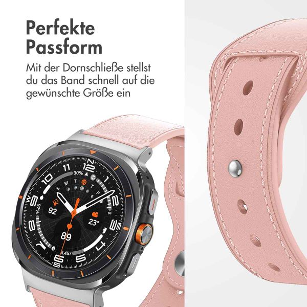 imoshion Lederarmband für die Samsung Galaxy Watch Ultra (2024/2025) - Rosa