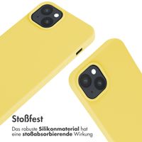 imoshion Silikonhülle mit Band für das iPhone 15 Plus - Gelb