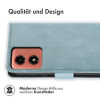 imoshion Luxuriöse Klapphülle Motorola Moto G04 / G24 - Hellblau
