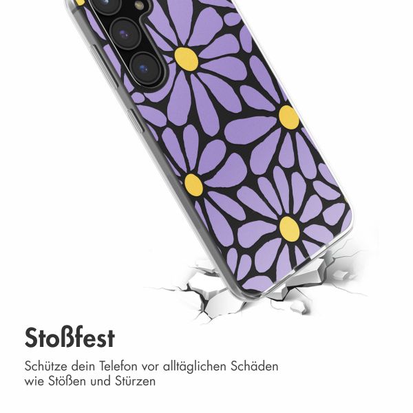 imoshion  Design Hülle für das Samsung Galaxy S24 FE - Tropical Violet Flowers Connect