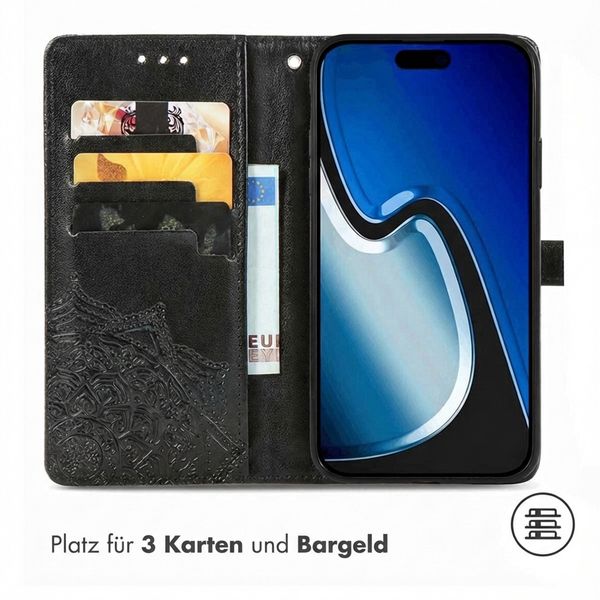 imoshion Mandala Klapphülle Apple iPhone 15 - Schwarz