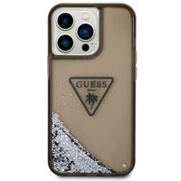 Guess Liquid Glitter Back Cover für das iPhone 14 Pro - Schwarz