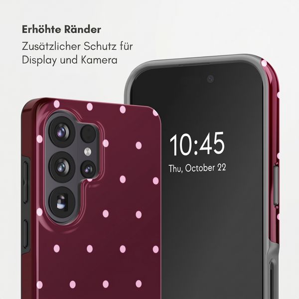 Selencia Vivid Back Cover Samsung Galaxy S26 Ultra - Happy Dots Burgundy