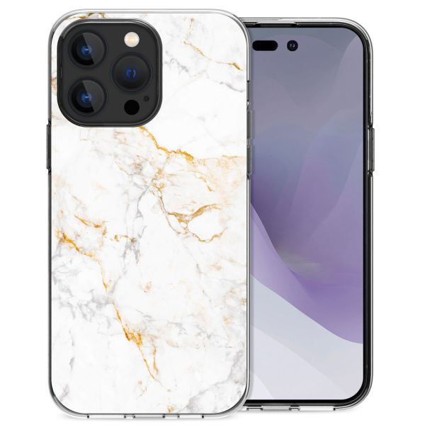 imoshion Design Hülle für das iPhone 14 Pro Max - White Marble