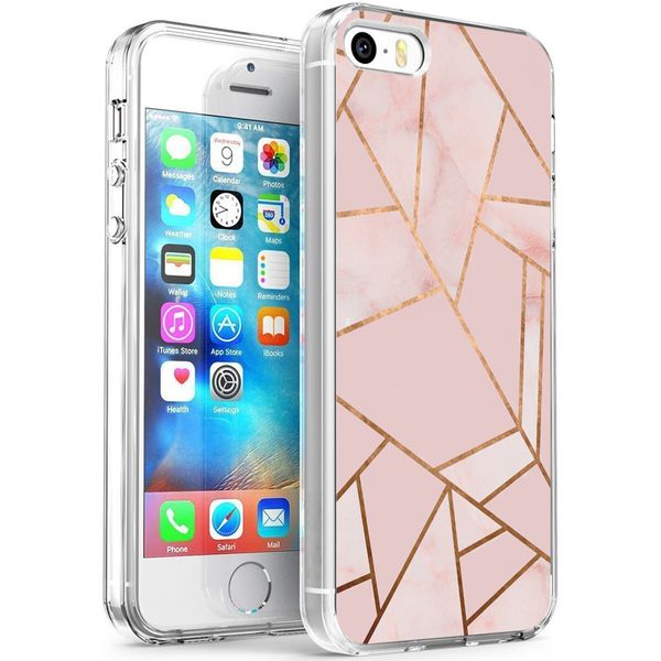 imoshion Design Hülle Apple iPhone SE (2016) / 5 / 5s - Pink Graphic
