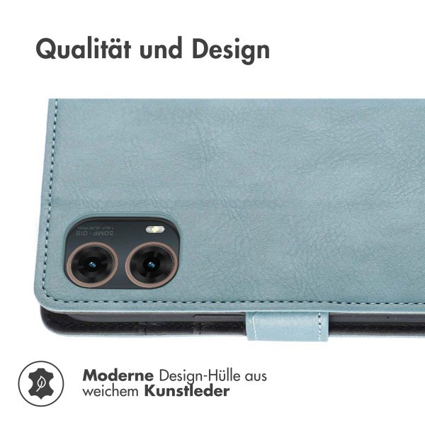 imoshion Luxuriöse Klapphülle Motorola Moto G85 - Hellblau