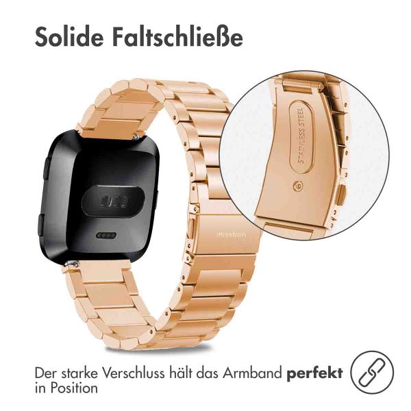 imoshion Edelstahlarmband für das  Fitbit Versa / Versa 2 / Versa Lite - Rosé gold