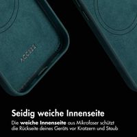 Accezz Vintage Leather Magsafe Backcover Apple iPhone 15 - Smokey Green