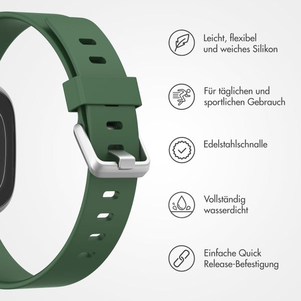 imoshion Silikonarmband für die Fitbit Versa (2) / Versa Lite - Größe L - Dunkelgrün