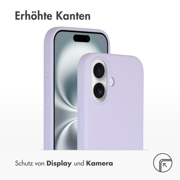 Accezz Liquid Silikoncase mit MagSafe für das iPhone 16 - Violett