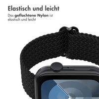 imoshion Gewebtes Nylonarmband für die Apple Watch Series 1 bis 9 / SE (38/40/41 mm) | Series 10 (42 mm) - Schwarz