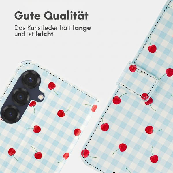 imoshion Design Klapphülle Samsung Galaxy S25 - Cherry Check