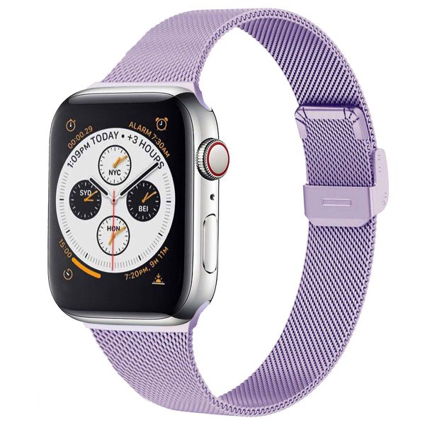 imoshion Milanaise Faltarmband für Apple Watch Series 1 t/m 9 / SE (38/40/41 mm) | Series 10 / 11 (42 mm) - Violett