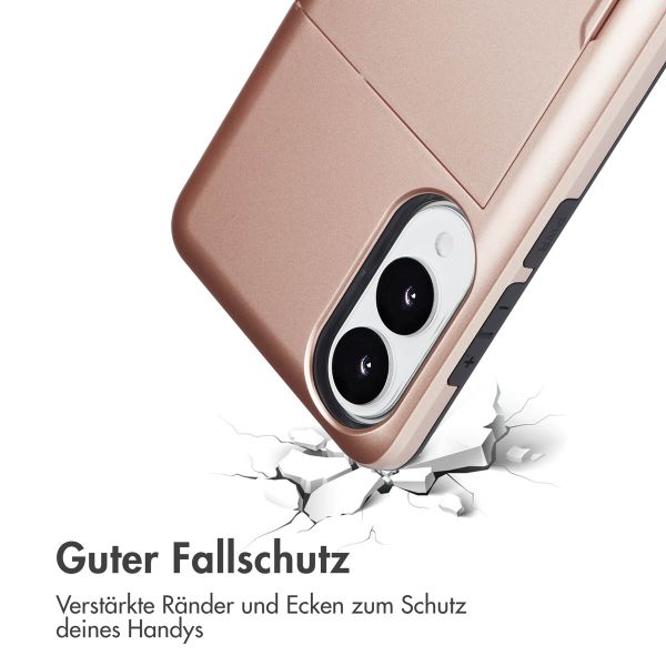 imoshion Backcover mit Kartenfach Samsung Galaxy S25 Edge - Rosé gold