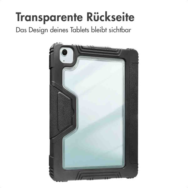 Accezz Rugged Trifold Klapphülle Apple iPad Air 11 Zoll (2025) M3 / (2024) M2 / Air 5 (2022) / Air 4 (2020) - Schwarz