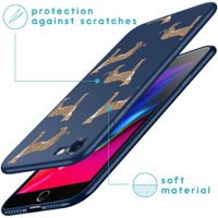 imoshion Design Hülle iPhone SE (2022 / 2020) / 8 / 7 - Leopard - Blau