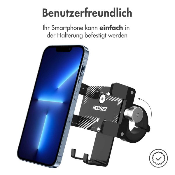 Accezz Handyhalterung Fahrrad für das iPhone 6 Plus - verstellbar - universell - Aluminium - schwarz