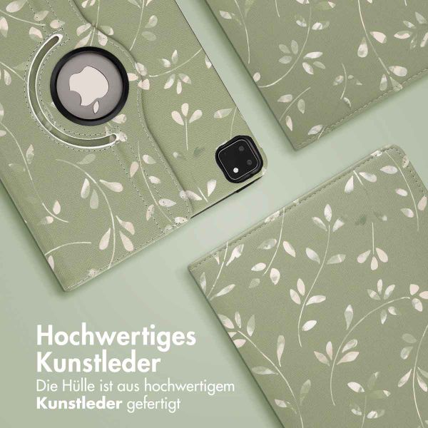 imoshion 360° drehbare Design Klapphülle für das iPad Pro 12.9 (2018 / 2020 / 2021 / 2022) - Green Flowers