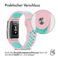 imoshion Silikonband Sport für das Fitbit Charge 2 - Rosa  /  Mintgrün