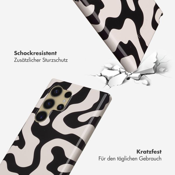 Selencia Vivid Back Cover Samsung Galaxy S24 Ultra - Art Wave Black