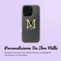 Personalisierte Hülle mit Buchstaben Apple iPhone 16 Pro Max - Transparent