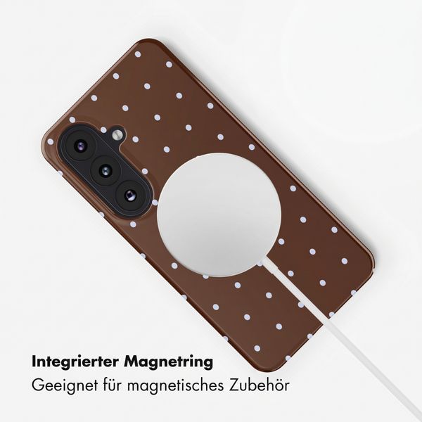 Selencia Vivid Rückabdeckung mit MagSafe Samsung Galaxy S26 - Happy Dots Chocolate