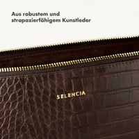 Selencia Croco Laptop Hülle 11 Zoll - Tablet / Laptop Sleeve - Choco Brown