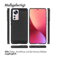 imoshion Brushed Back Cover Xiaomi 12 Pro - Schwarz