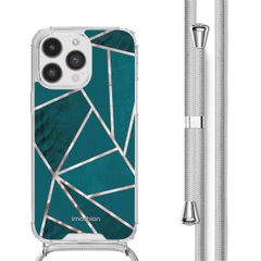 imoshion Design Hülle mit Band Apple iPhone 14 Pro Max - Petrol Green Graphic